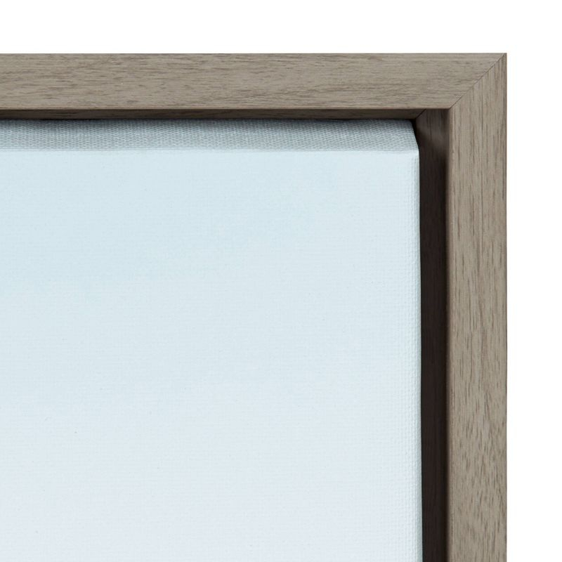 28" x 38" Sylvie Wooden Pier on Beach Framed Canvas Gray - Kate & Laurel All Things Decor