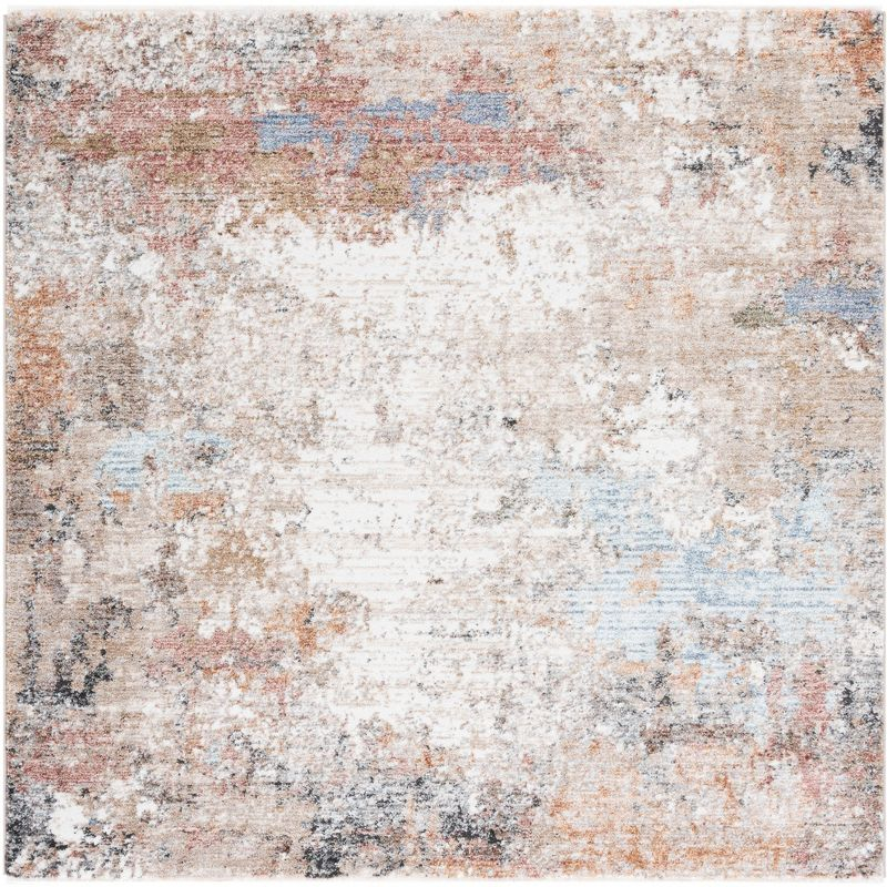 Jasmine JSM341 Power Loomed Area Rug - Beige/Light Blue - 5'3"x5'3" - Safavieh.
