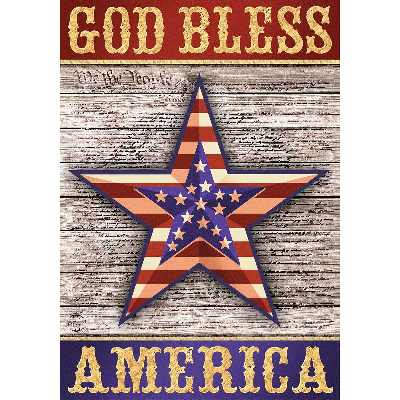 Briarwood Lane Everyday Garden Flag 12x18 For Outdoor God Bless America Star Patriotic Garden Flag Flags For Outside