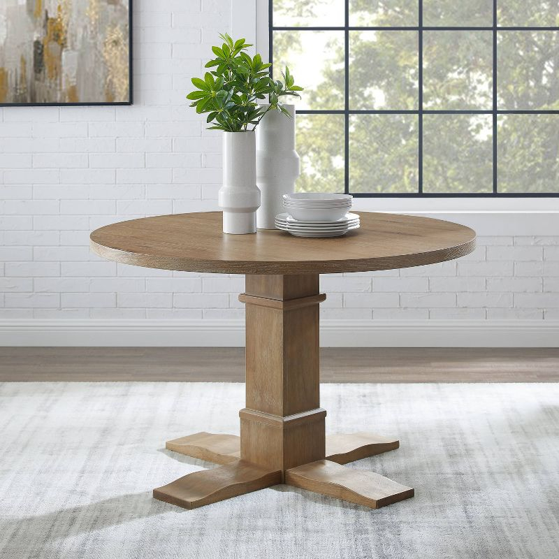 Joanna Round Dining Table Rustic Brown - Crosley