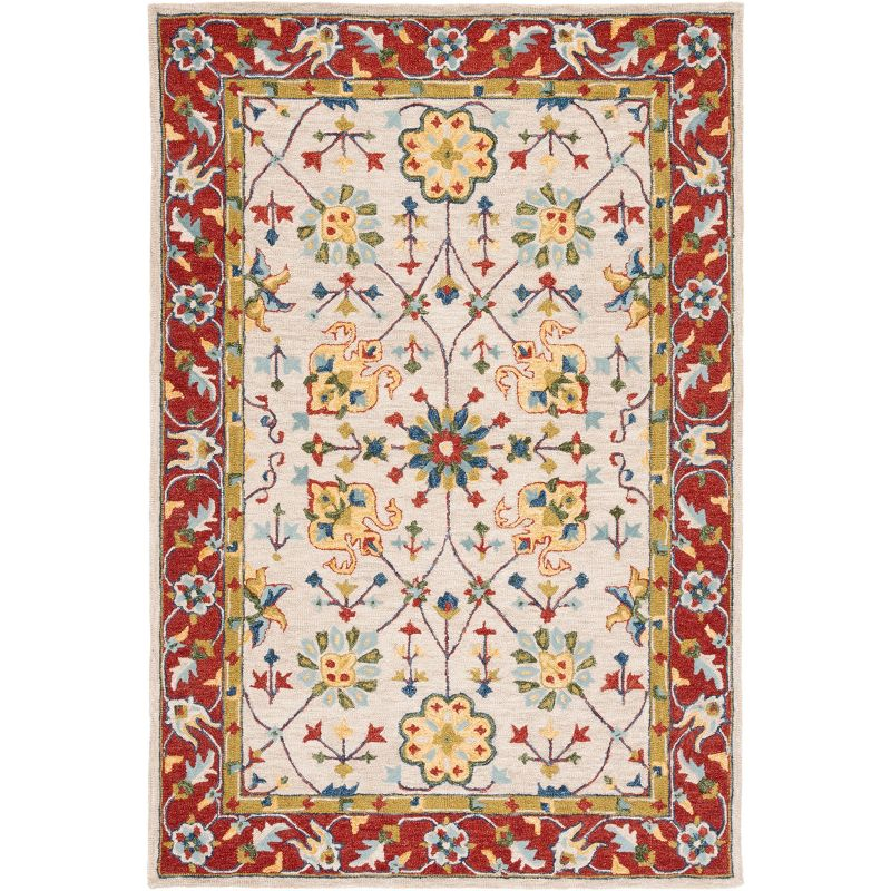 Micro-Loop MLP386 Hand Tufted Indoor Area Rug - Beige/Rust - 8'x10' - Safavieh