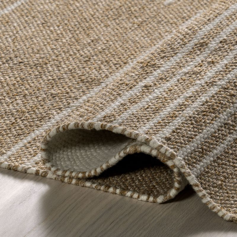 Nuloom Birchwood Reversible Striped Wool Area Rug, 8' x 10', Sand
