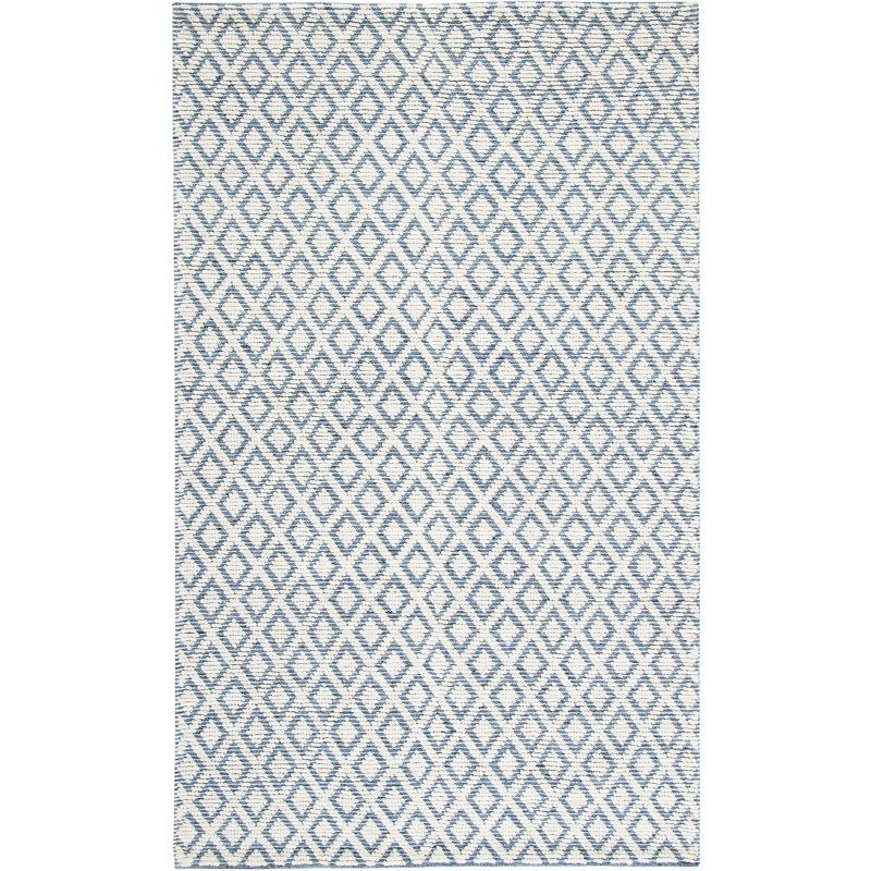 Vermont VRM304 Hand Woven Indoor Accent Rug - Ivory/Blue - 3'x5' - Safavieh
