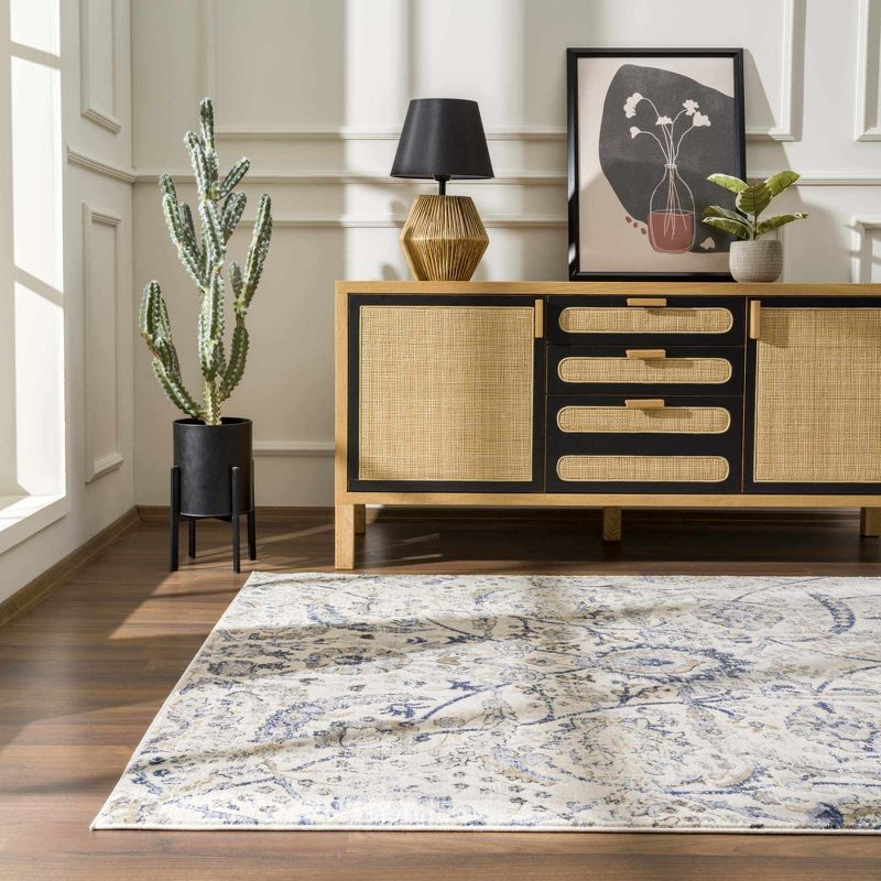 Hauteloom Rectangle Area Rug  Navy
