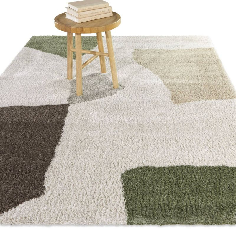 Balta Rugs 7'10"x10' Jeanes Abstract Teen Rug Cream: Stain-Resistant Medium Pile Indoor Area Rug, OEKO-TEX Certified