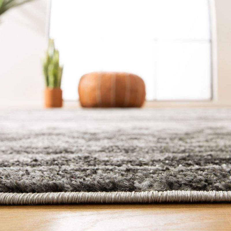 Adirondack ADR119 Machine Made Indoor Area Rug - Ivory/Charcoal - 6'x6' - Safavieh
