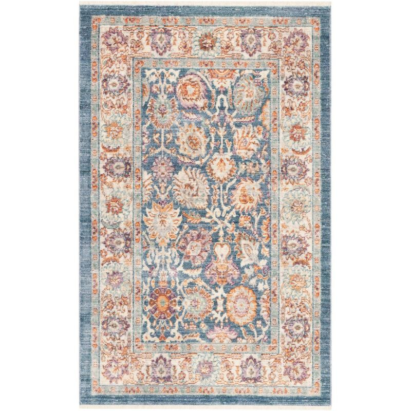 Illusion ILL710 Power Loomed Accent Rug - Blue/Creme - 3'x5' - Safavieh