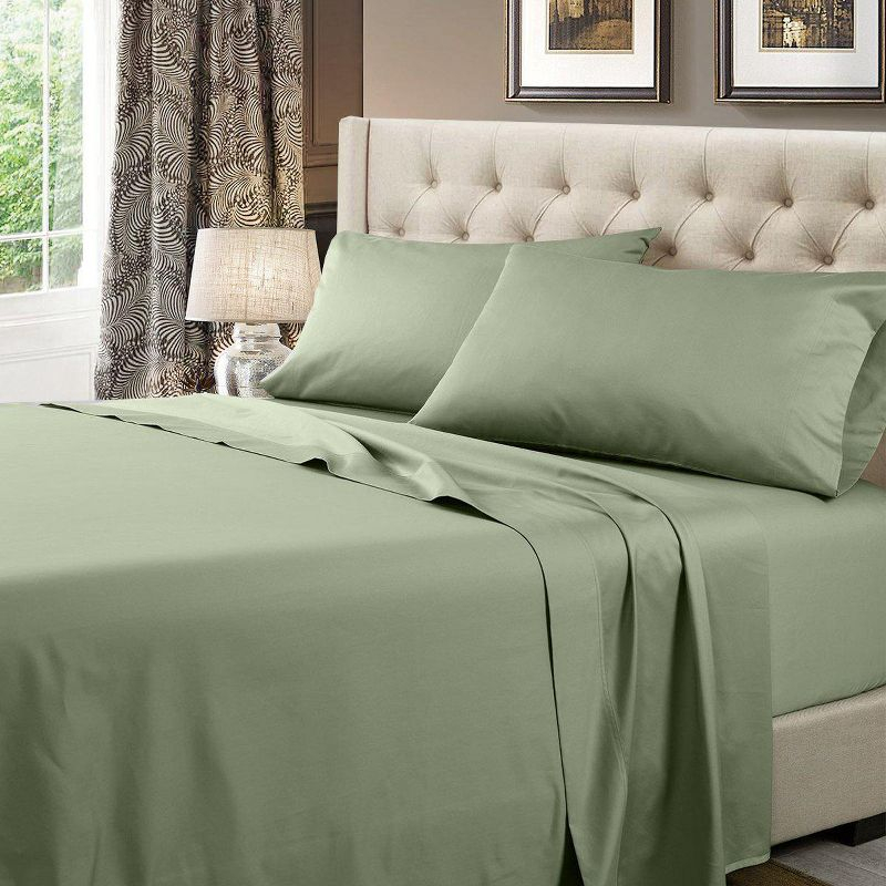 Egyptian Linens Solid 600 Thread Count Sheets Set Sage King