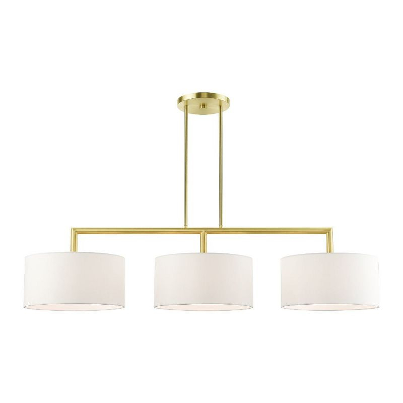 Livex Lighting Meridian 3 - Light Chandelier in  Satin Brass