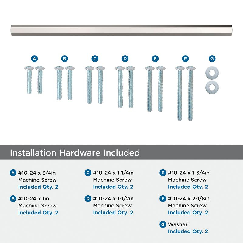 Amerock Caliber 12 inch (305mm) Center-to-Center Satin Nickel Appliance Pull
