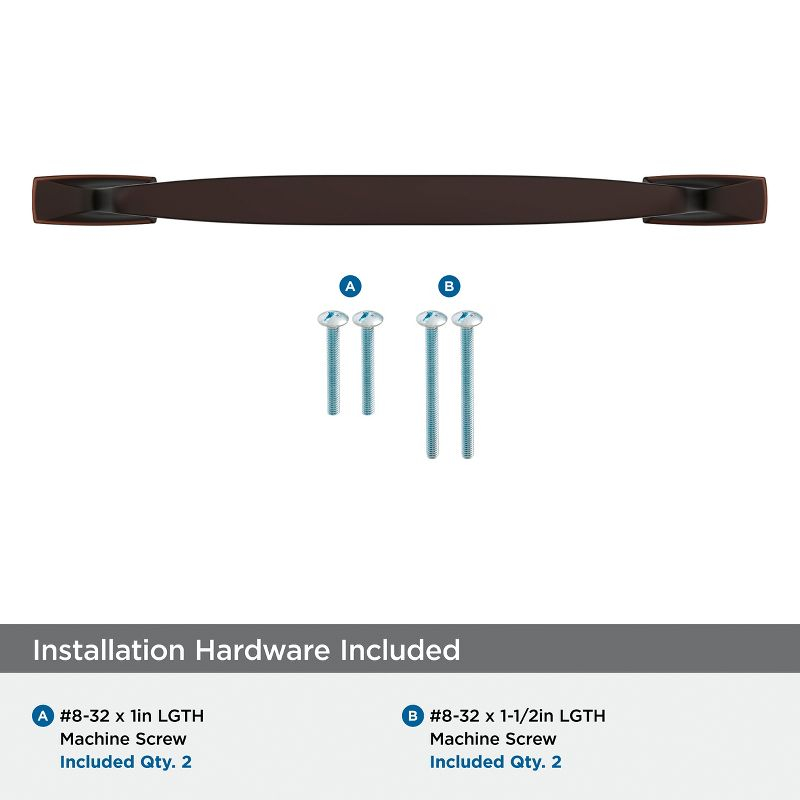 Amerock Highland Ridge 7-9/16 inch (192mm) Center-to-Center Dark Oiled Bronze Cabinet Pull