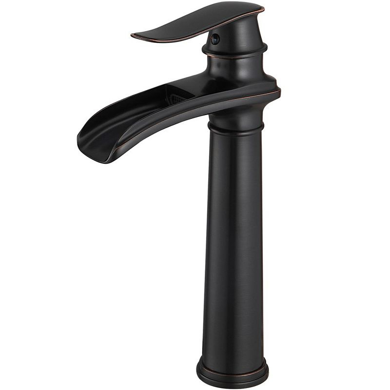 BWE Waterfall Single Hole Single Handle Bathroom Vessel Sink Faucet With Drain Assembly