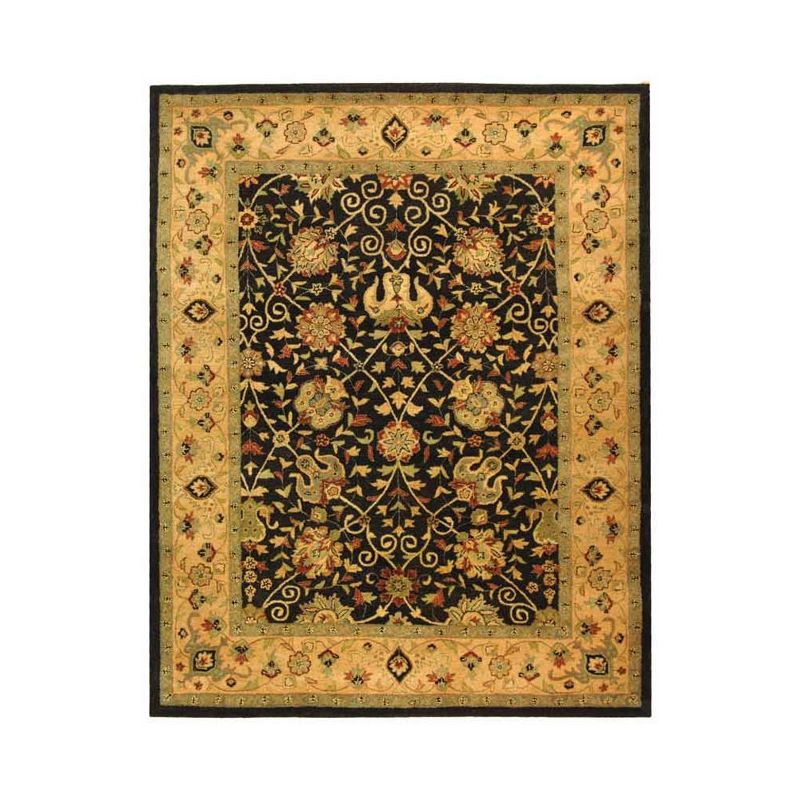 Antiquity AT21 Hand Tufted Indoor Area Rug - Black - 7'6"x9'6" - Safavieh