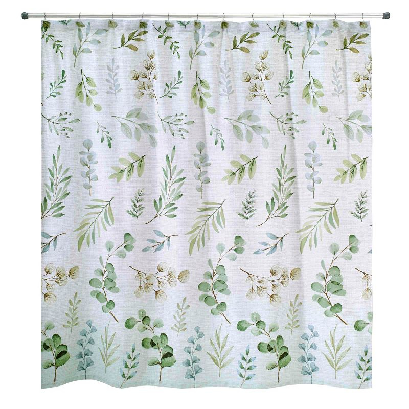 Avanti Linens Ombre Leaves Shower Curtain & Hook Set