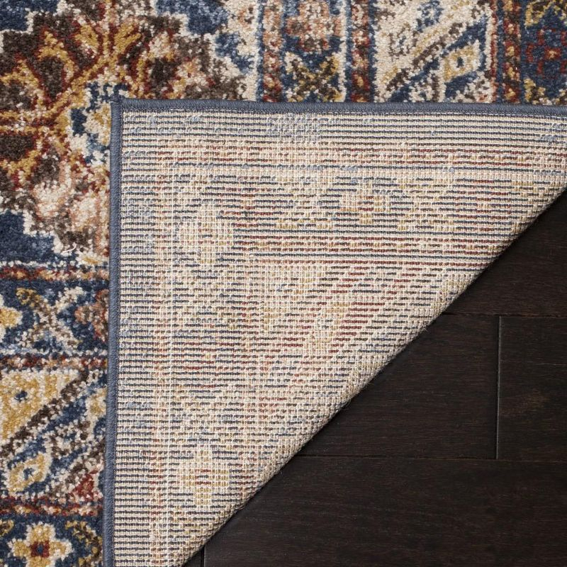 Bijar BIJ653 Power Loomed Indoor Runner Rug - Royal/Ivory - 2'3"x4' - Safavieh