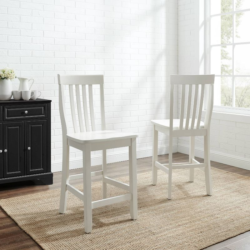 Set of 2 24" School House Counter Height Barstools - Crosley