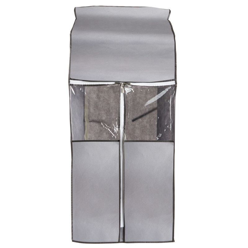 Stockroom Plus 2 Pack Hanging Garment Bags for Closet Storage with Window, Large, Grey, 20x54x24 In