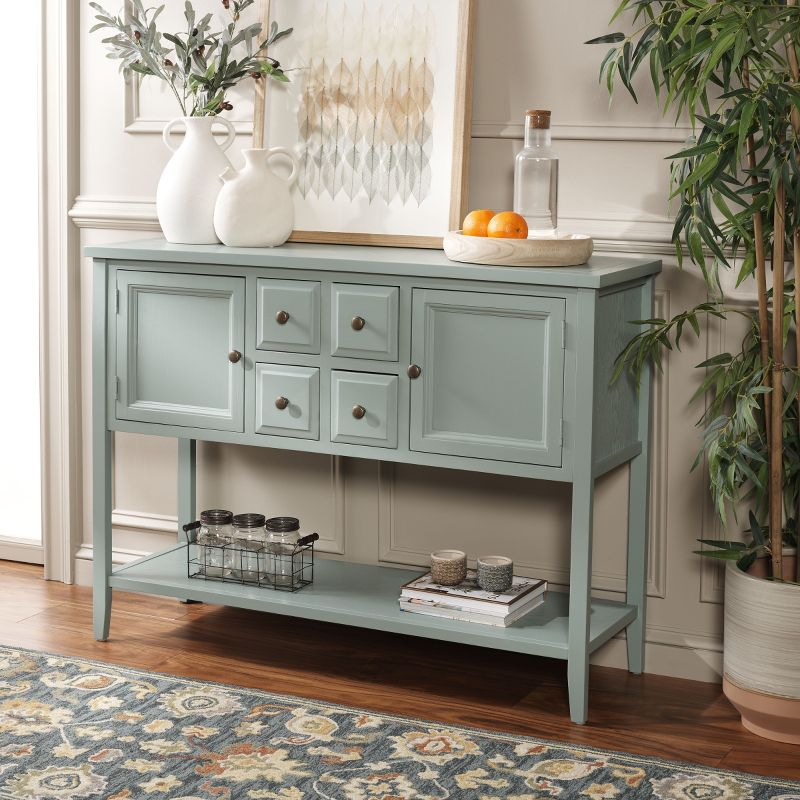 Charlotte Sideboard - AMH6517 - Aqua Smoke - Safavieh Couture
