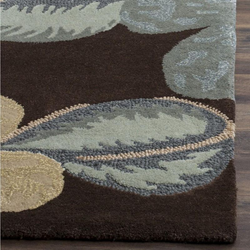 Bella BEL220 Hand Tufted Indoor Area Rug - Brown/Multi - 5'x5' - Safavieh