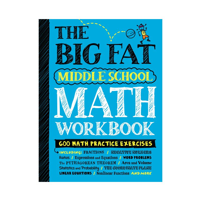 The Big Fat Middle School Math Workbook - (Big Fat Notebooks) by  Workman Publishing & Editors of Brain Quest (Paperback)
