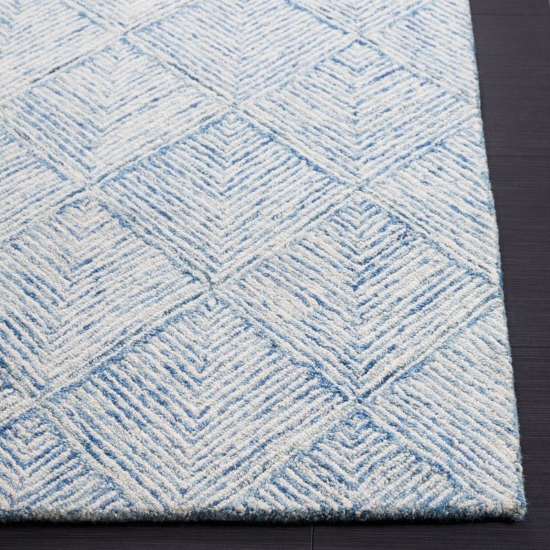 Abstract ABT428 Handmade Indoor Area Rug - Blue/Ivory - 6'x9' - Safavieh