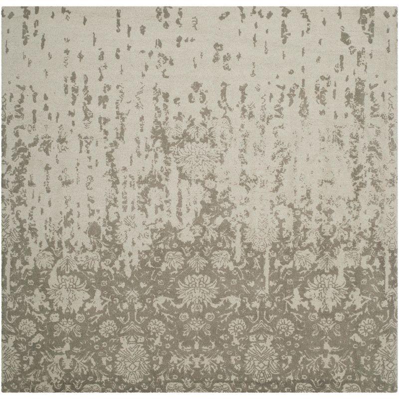 Restoration Vintage RVT104 Hand Tufted Indoor Area Rug - 6'x6' - Light Sage/Grey - Safavieh