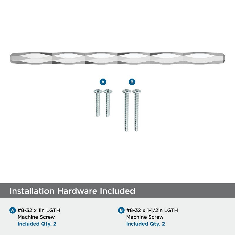 Amerock St. Vincent 8 inch (203mm) Center-to-Center Polished Chrome Cabinet Pull