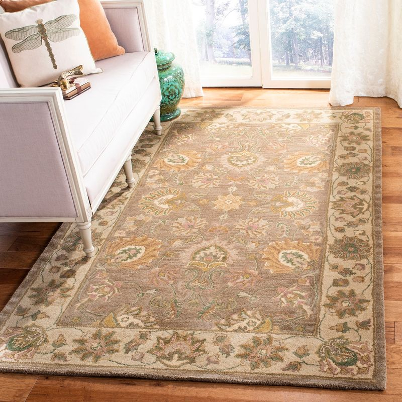 Heritage HG343 Handmade Area Rug - 6'x9' - Brown/Ivory - Safavieh