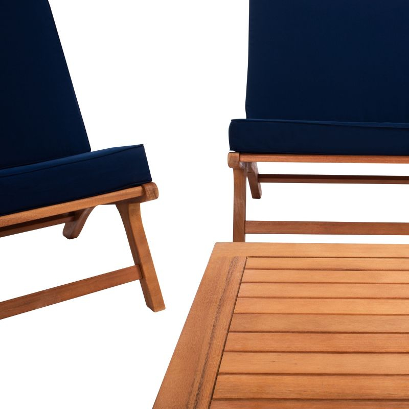 Chaston 4 Piece Living Set - Indoor/Outdoor - PAT7044 - Natural/Navy - Safavieh