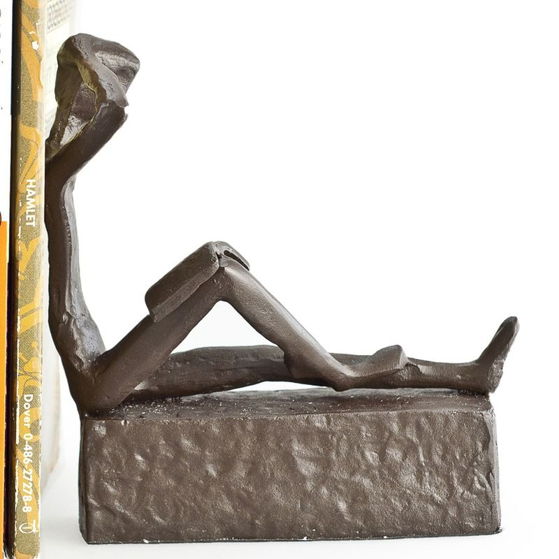 Danya B Man & Woman Reading Metal Bookend Set