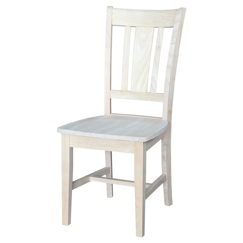 Set of 2 San Remo Splatback Chairs Wood - International Concepts: Solid Parawood, Unupholstered