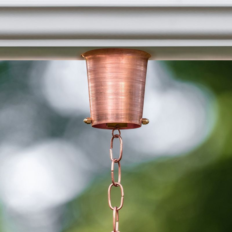Marrgon 2 Inch Copper Gutter Adapter - Rain Chain Hanger & Diverter