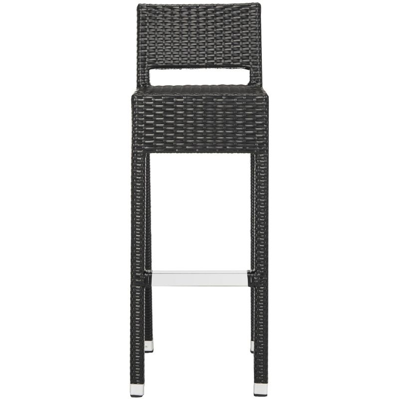 Landry Barstool - Indoor/Outdoor - FOX5212 - Black - Safavieh