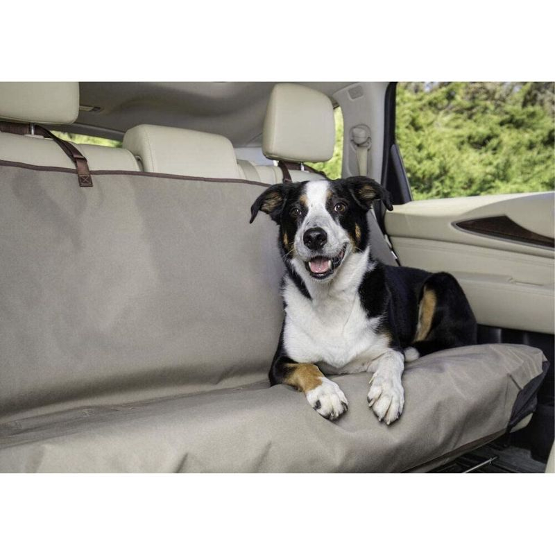 PetSafe Happy Ride Waterproof & Machine Washable Bench Seat Cover for Pets, Fits Most Vehicles, Tan (47"L x 60"W)