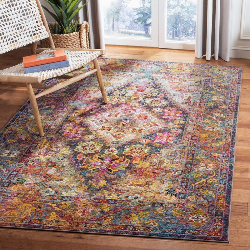 Crystal CRS507 Power Loomed Area Rug - Navy/Light Blue - 5'x8' - Safavieh.