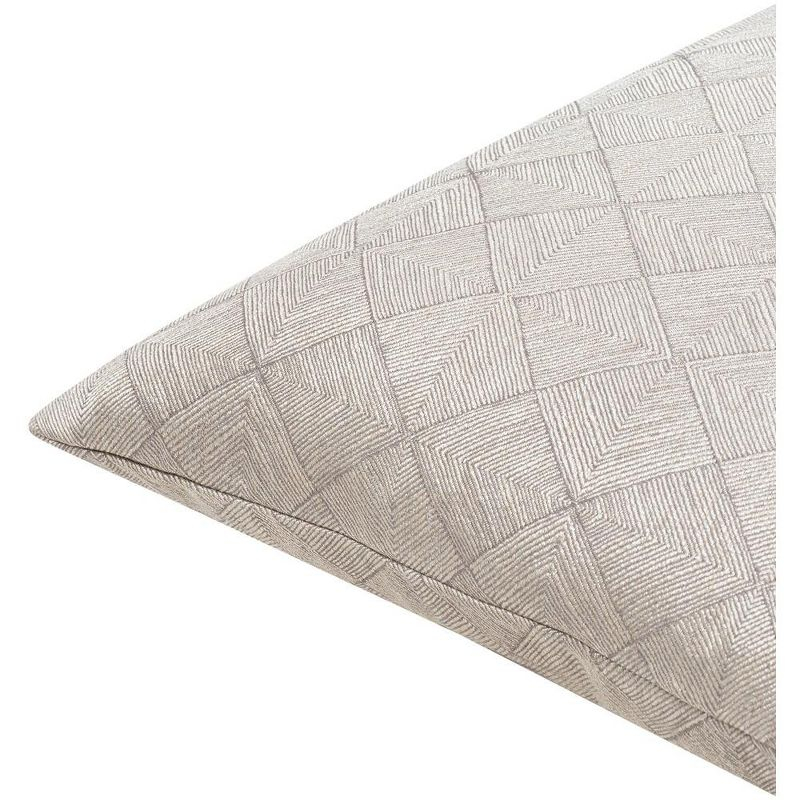 Livabliss Messina 22"H x 22"W Square Pillow Cover No Insert Traditional Medium Gray Throw Pillow