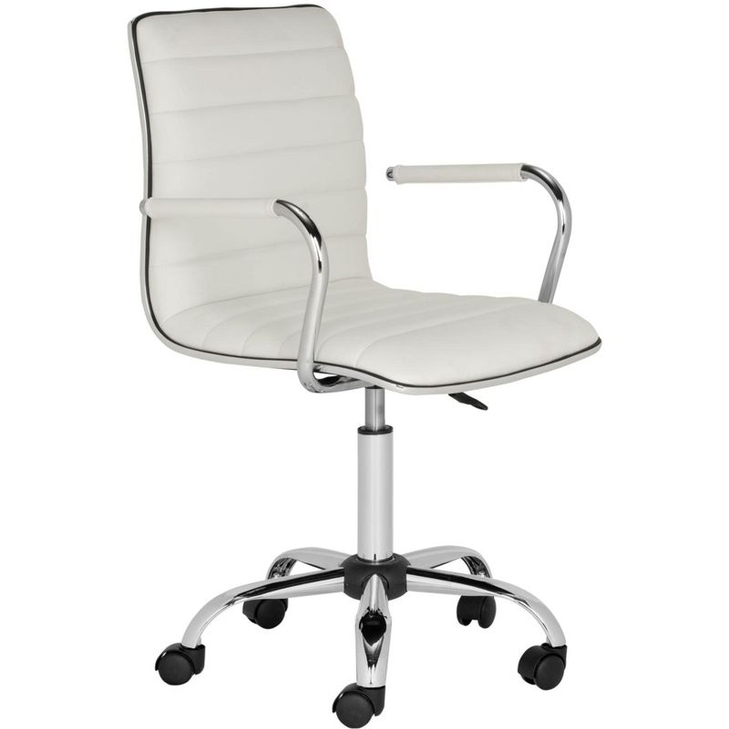 Jonika Swivel Desk Chair - White - Safavieh
