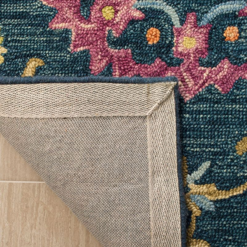 Suzani SZN328 Hand Hooked Indoor Area Rug - Blue/Multi - 5'x8' - Safavieh.