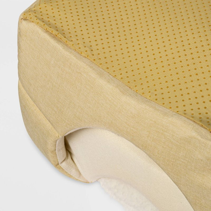 Collapsible Cave Dog Bed - S - Wheat/Yellow - Boots & Barkley™