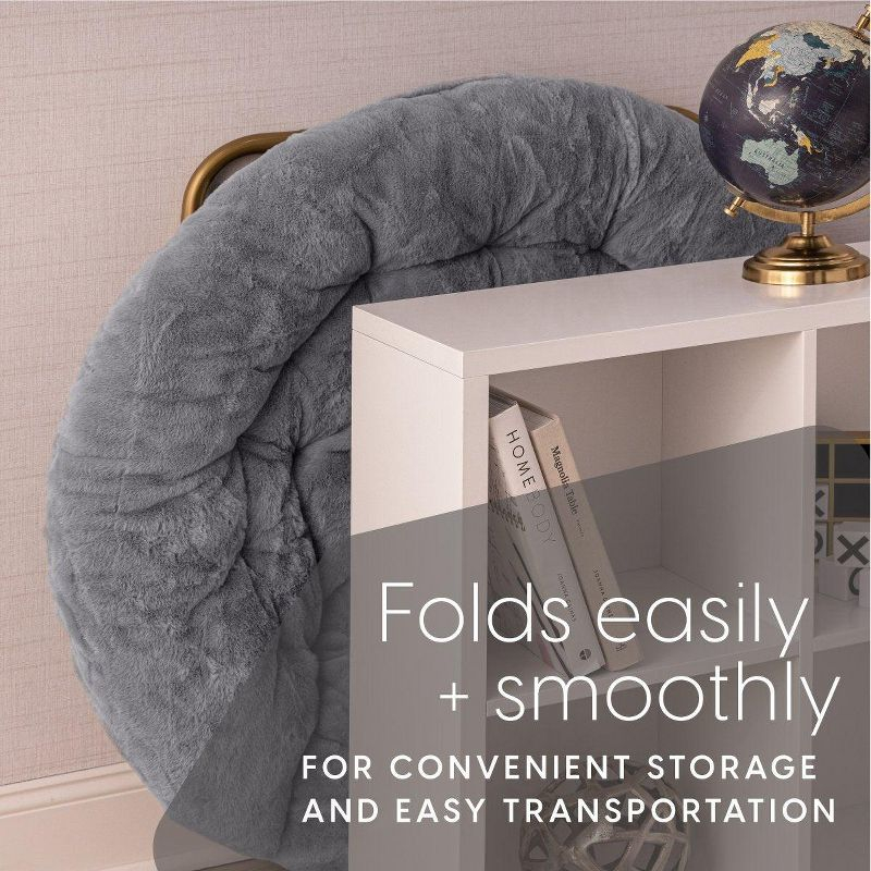 Milliard Cozy Faux Fur Saucer Chair X-Large, Pink