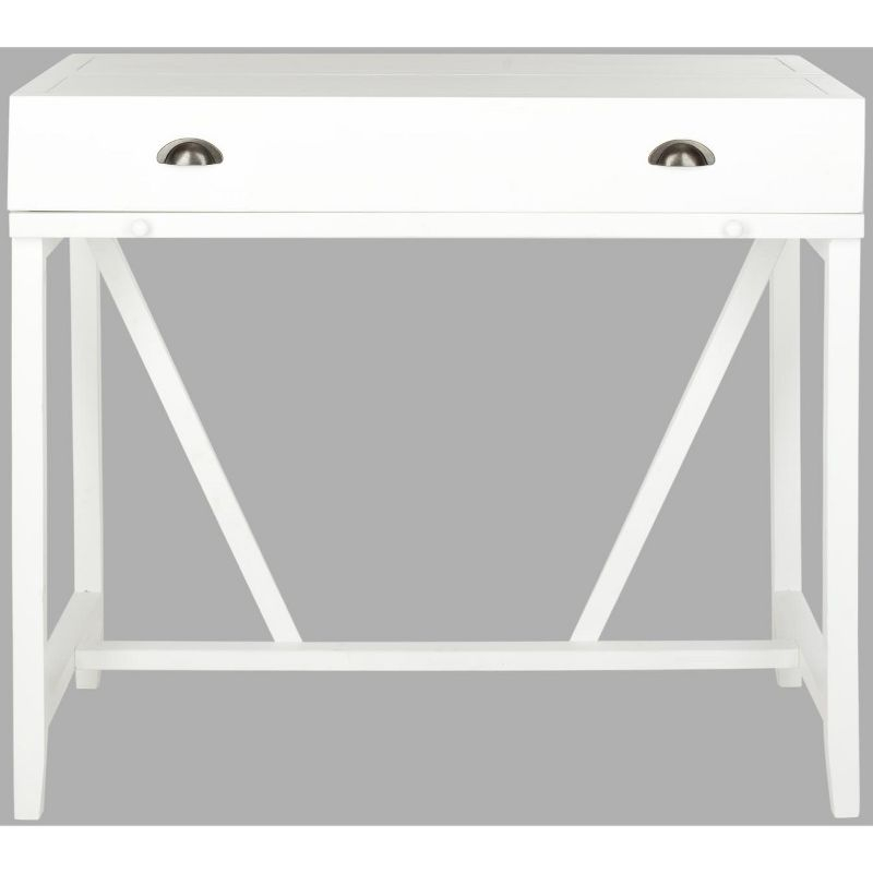 Wyatt Writing Desk With Pull Out - AMH6509 - White - Safavieh Couture