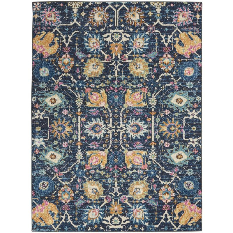 Nourison Passion Bohemian Indoor Rug Navy 5'3" x 7'3"