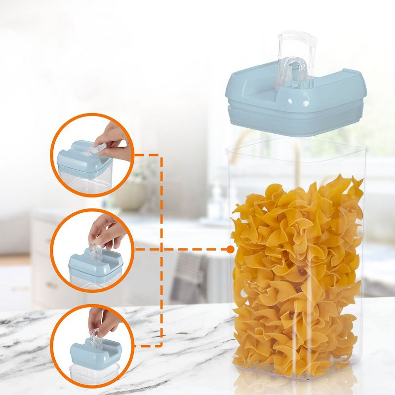 Cheer Collection Airtight Food Storage Containers, Set of 7 (Blue)