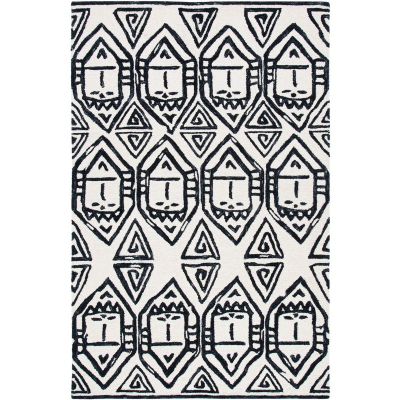 Metro MET404 Hand Tufted Area Rug - Black/Ivory - 3'x5' - Safavieh.