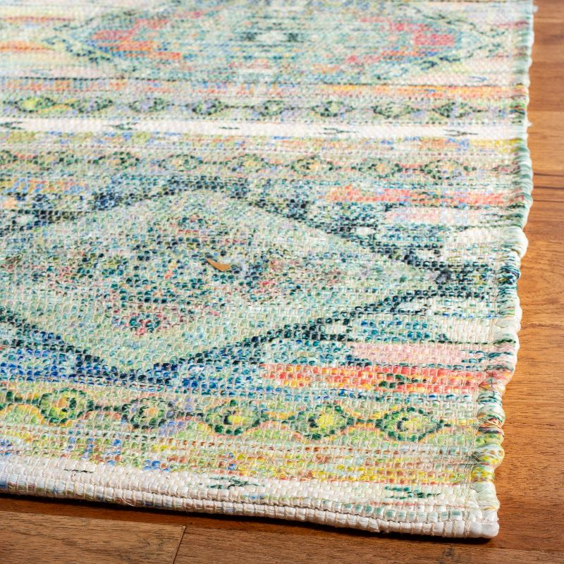 Saffron SFN567 Hand Loomed Indoor Area Rug - Cream/Blue - 5'x8' - Safavieh
