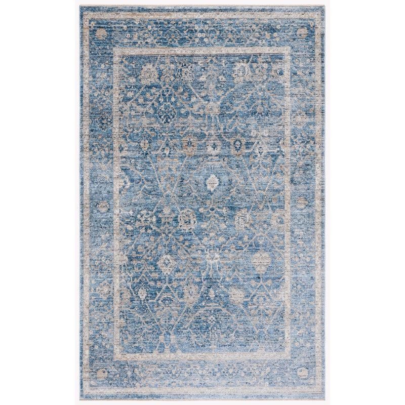 Dream DRM402 Power Loomed Area Rug - Grey/Turquoise - 4'x6' - Safavieh.