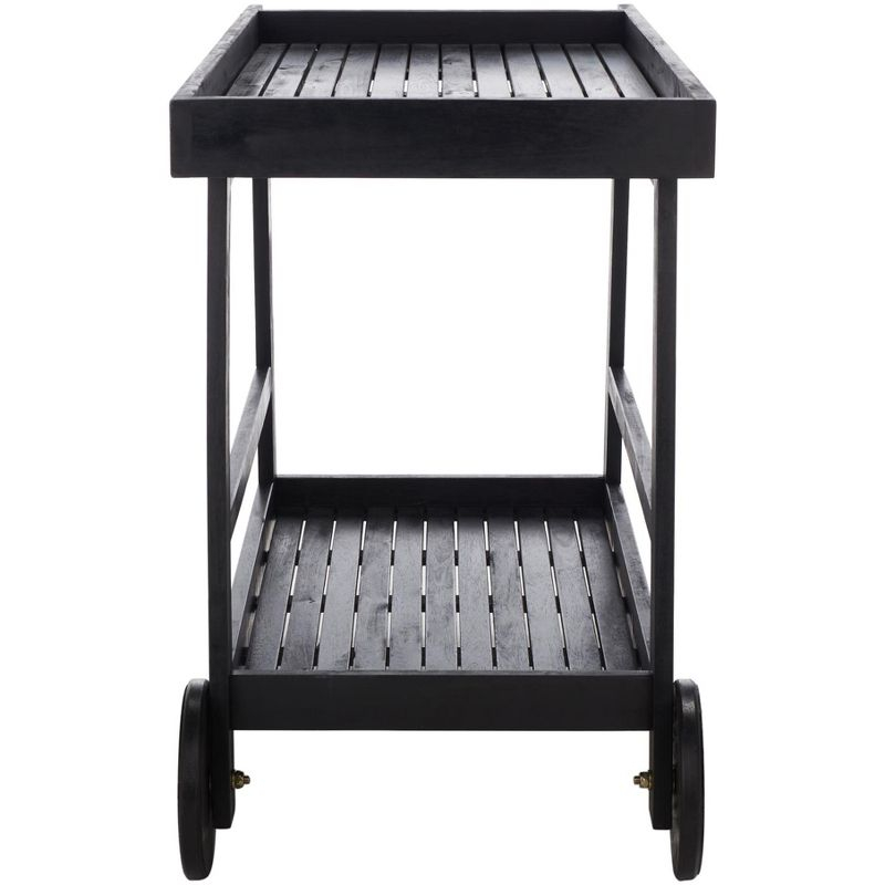 Renzo Indoor/Outdoor Serving Cart PAT7032 - Black - Safavieh