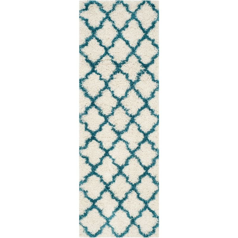Shag Kids SGK569 Power Loomed Runner Rug - Ivory/Blue - 2'3"x7' - Safavieh.