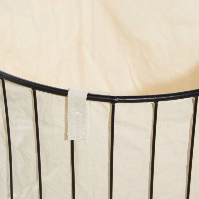 25.75''x19.25''  Contemporary Metal Storage Cart Off White - Olivia & May