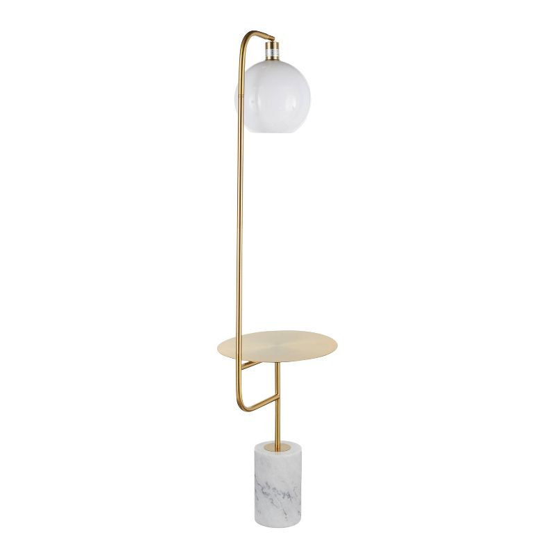 Symbol Contemporary/Glam Floor Lamp with Integrated Table & Marble Base - LumiSource: Tall, LED, UL Listed
